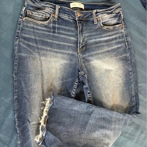 BKE Gabby Dark Blue Ankle Jeans